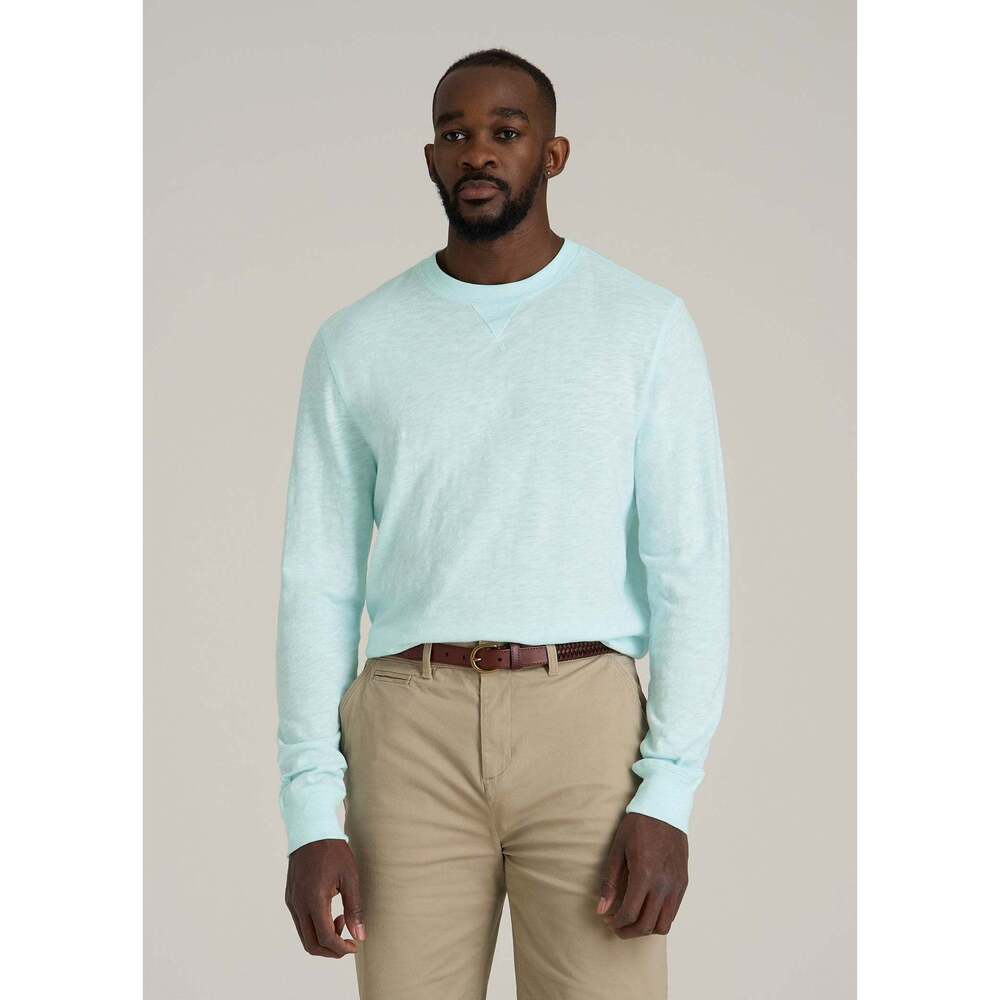 American Tall Sunwashed Slub Crewneck for Tall Men in Saltwater Size LL / Tall /